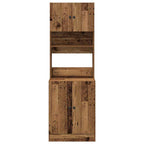vidaXL Küchenbuffet mit Regal mit Tür 2 pcs Altholz 60 x 50 x 180 cm