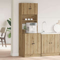 vidaXL Küchenbuffet mit Regal 2 pcs Artisan-Eiche 60 x 50 x 180 cm