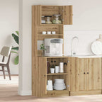 vidaXL Küchenbuffet mit Regal 2 pcs Artisan-Eiche 60 x 50 x 180 cm
