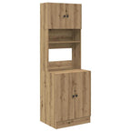 vidaXL Küchenbuffet mit Regal 2 pcs Artisan-Eiche 60 x 50 x 180 cm