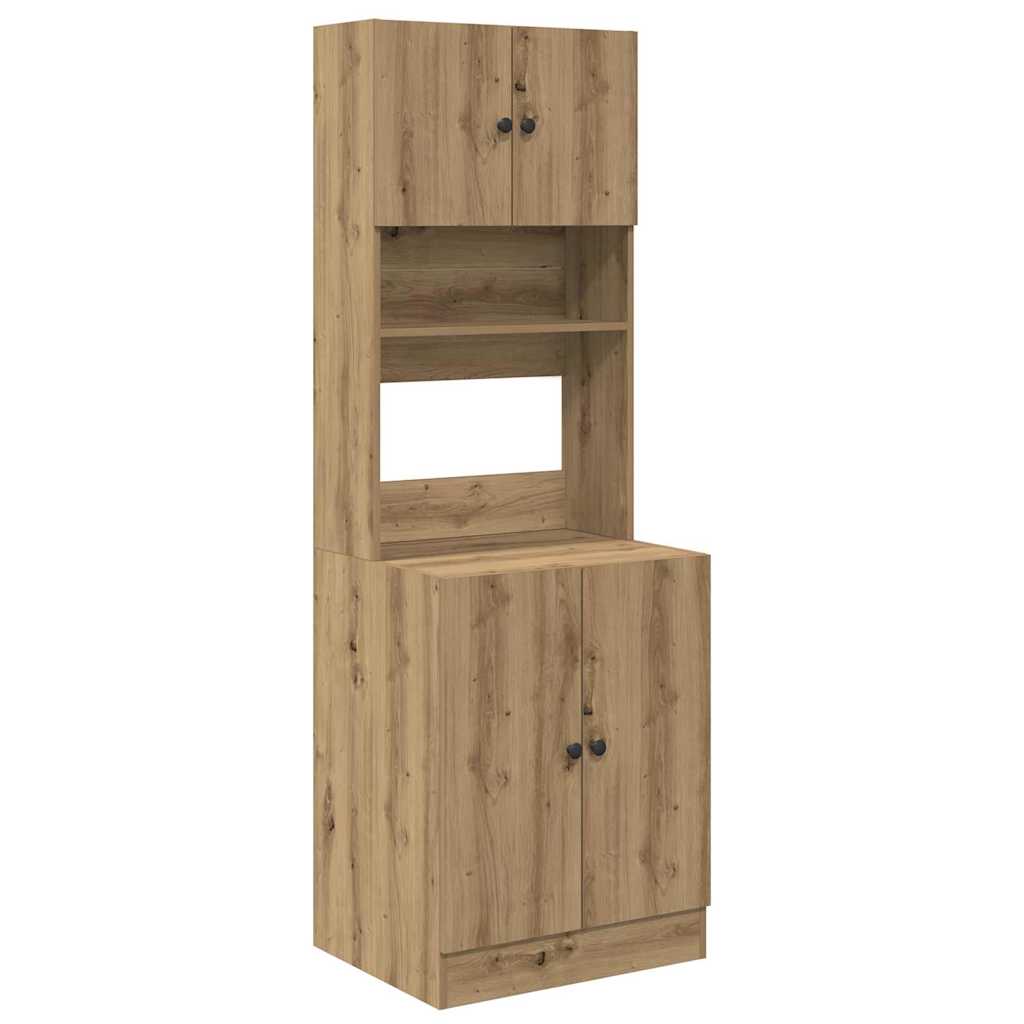 vidaXL Küchenbuffet mit Regal 2 pcs Artisan-Eiche 60 x 50 x 180 cm