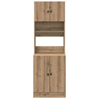 vidaXL Küchenbuffet mit Regal 2 pcs Artisan-Eiche 60 x 50 x 180 cm