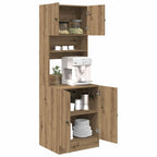 vidaXL Küchenbuffet mit Regal 2 pcs Artisan-Eiche 60 x 50 x 180 cm