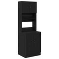 vidaXL Küchenbuffet 2 pcs Schwarz Eichen-Optik 60 x 50 x 180 cm