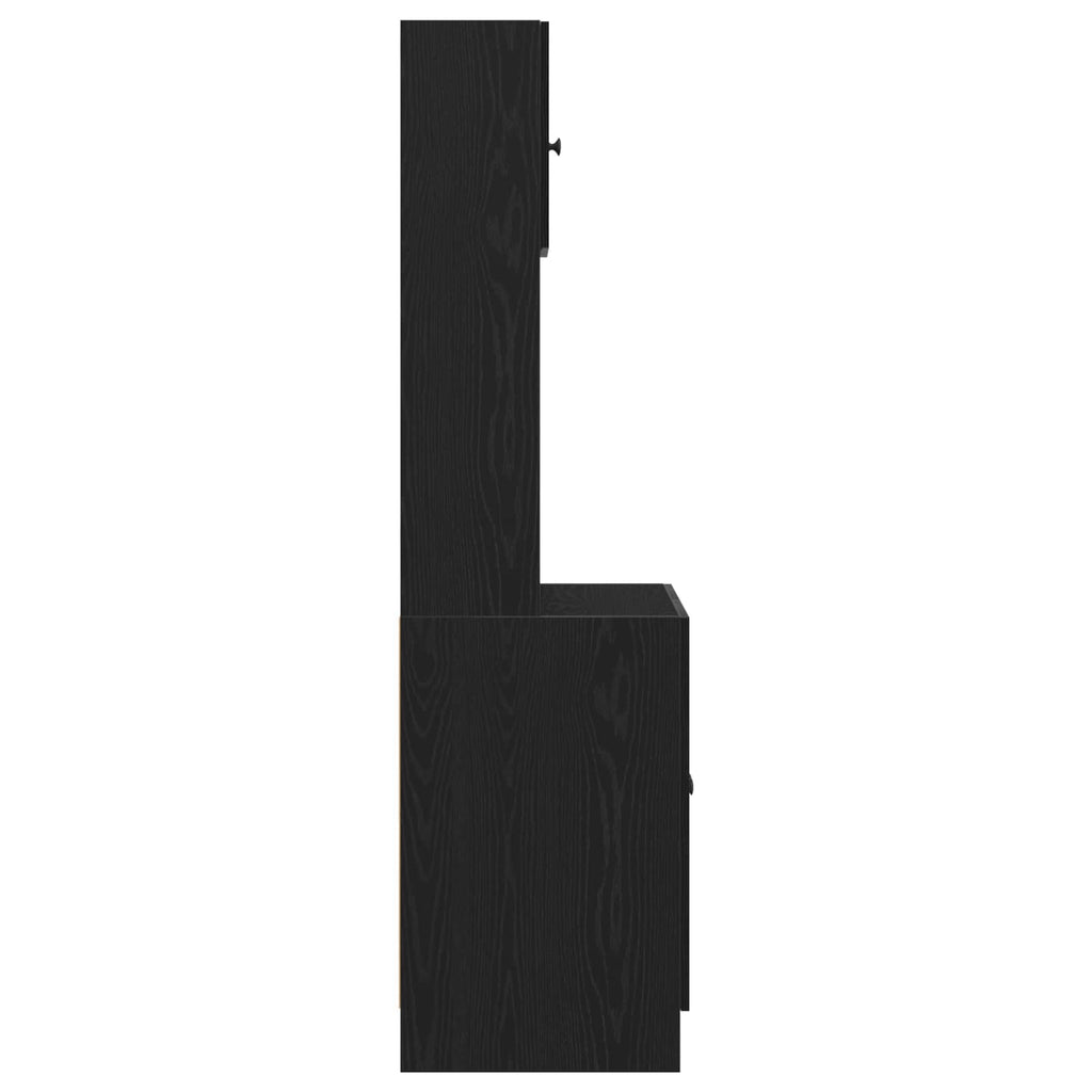 vidaXL Küchenbuffet 2 pcs Schwarz Eichen-Optik 60 x 50 x 180 cm