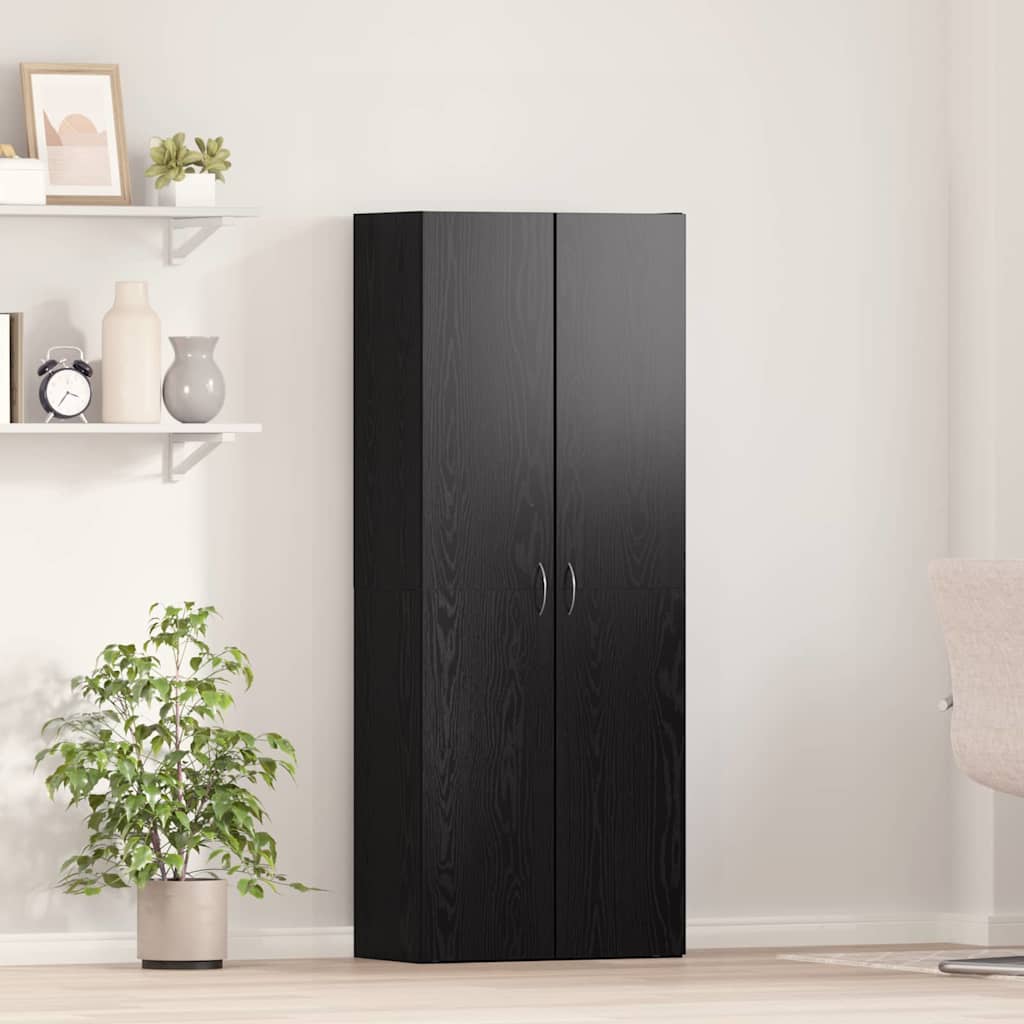 vidaXL Büroschrank Schwarz Eichen-Optik 60 x 32 x 152,5 cm