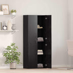 vidaXL Büroschrank Schwarz Eichen-Optik 60 x 32 x 152,5 cm