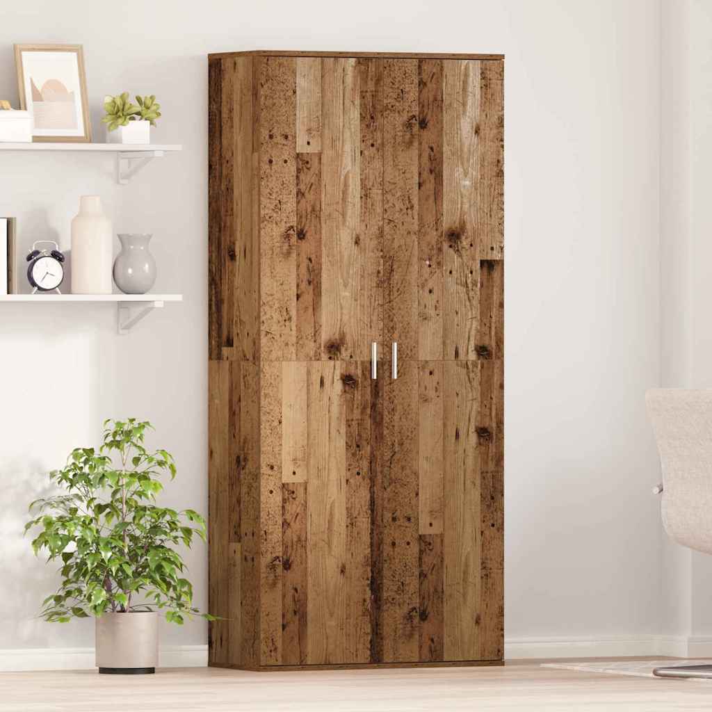 vidaXL Highboard Altholz 80 x 35 x 180 cm Holzwerkstoff