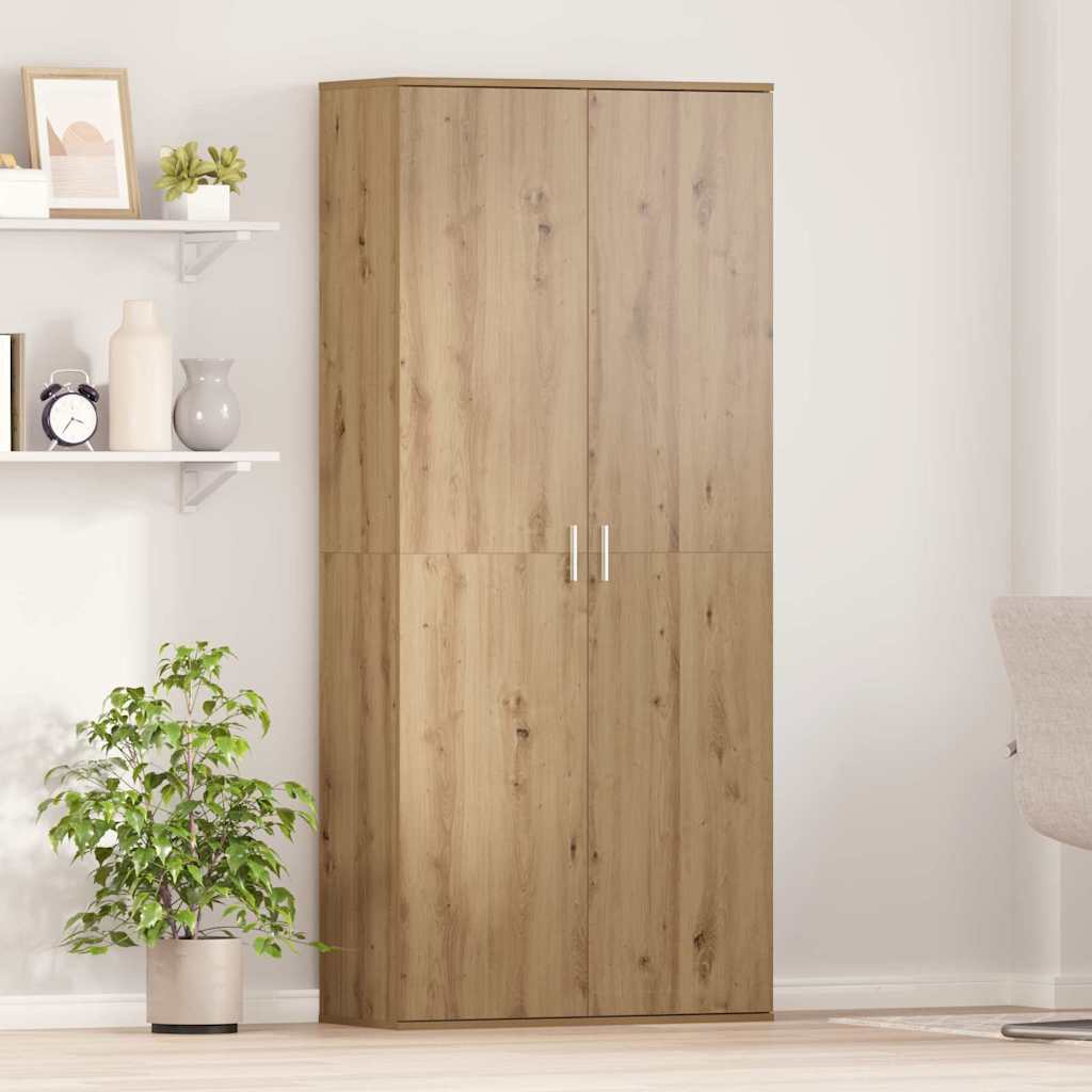 vidaXL Highboard Eiche handwerklich 80 x 35 x 180 cm Holzwerkstoff