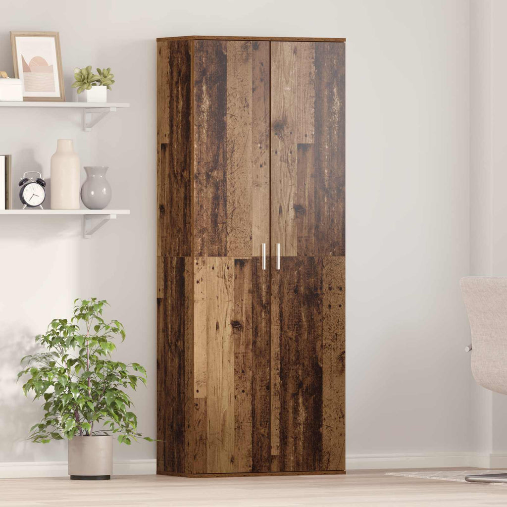 vidaXL Highboard Altholz 80 x 35 x 180 cm Holzwerkstoff