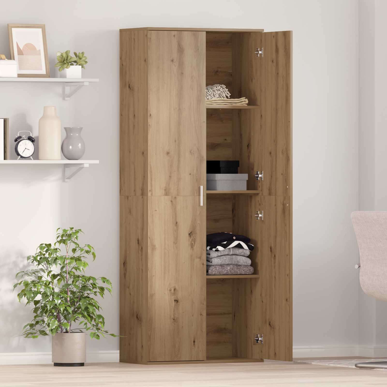vidaXL Highboard Artisan-Eiche 70 x 33,5 x 180 cm Holzwerkstoff