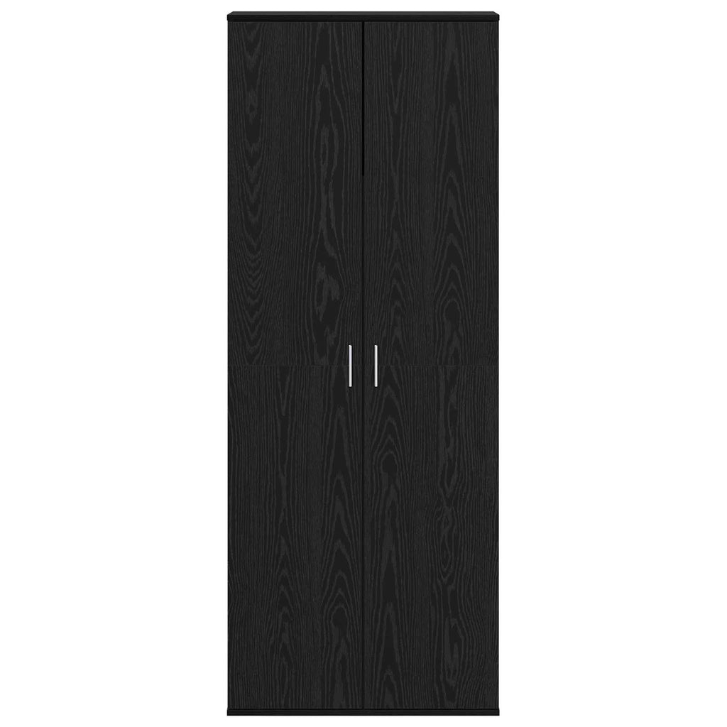 vidaXL Highboard Schwarz Eichen-Optik 70 x 33,5 x 180 cm Holzwerkstoff