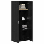 vidaXL Highboard Schwarz Eichen-Optik 70 x 33,5 x 180 cm Holzwerkstoff