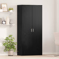 vidaXL Hochschrank Schwarz Eichen-Optik 80 x 39 x 178 cm Holzwerkstoff