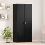vidaXL Hochschrank Schwarz Eichen-Optik 80 x 39 x 178 cm Holzwerkstoff