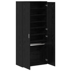 vidaXL Hochschrank Schwarz Eichen-Optik 80 x 39 x 178 cm Holzwerkstoff