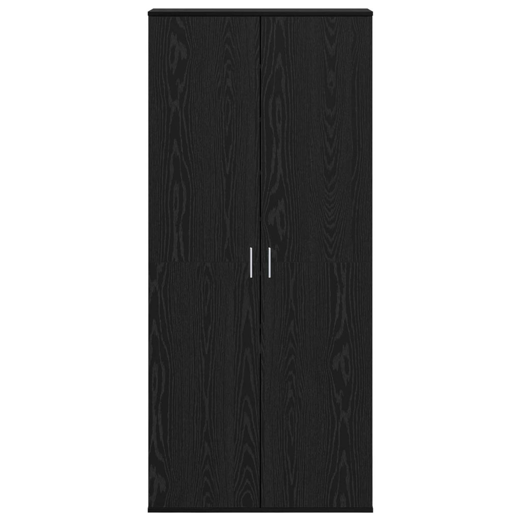 vidaXL Hochschrank Schwarz Eichen-Optik 80 x 39 x 178 cm Holzwerkstoff