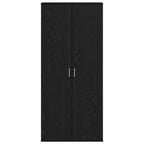 vidaXL Hochschrank Schwarz Eichen-Optik 80 x 39 x 178 cm Holzwerkstoff