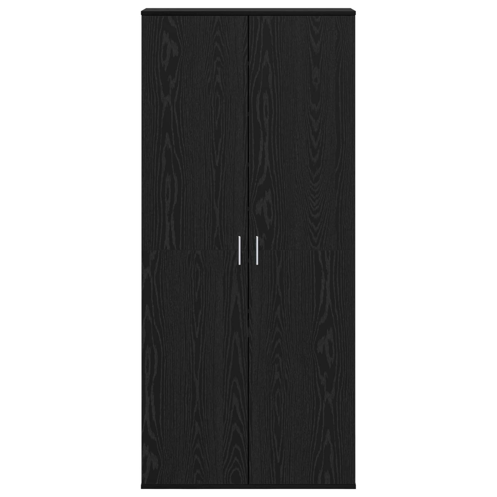 vidaXL Hochschrank Schwarz Eichen-Optik 80 x 39 x 178 cm Holzwerkstoff