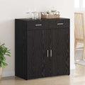 vidaXL Badschrank Schwarz Eichen-Optik 80 x 42,5 x 93,5 cm