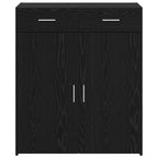 vidaXL Badschrank Schwarz Eichen-Optik 80 x 42,5 x 93,5 cm