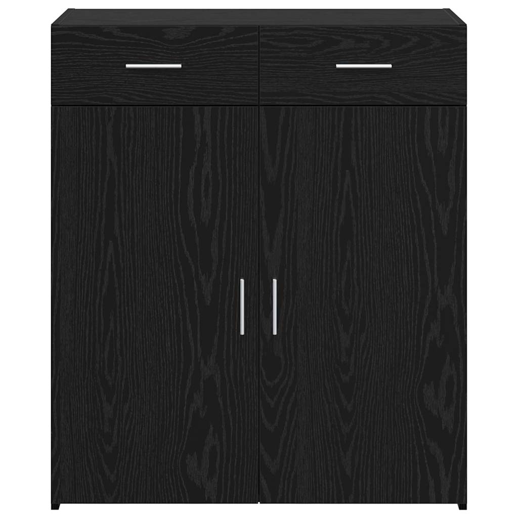 vidaXL Badschrank Schwarz Eichen-Optik 80 x 42,5 x 93,5 cm