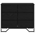 vidaXL Kommode 2 pcs Schwarz Eichen-Optik 91 x 35,5 x 74,5 cm