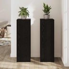 vidaXL Pflanzenständer 2 pcs Schwarz Eichen-Optik 33 x 33 x 100 cm