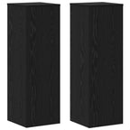 vidaXL Pflanzenständer 2 pcs Schwarz Eichen-Optik 33 x 33 x 100 cm
