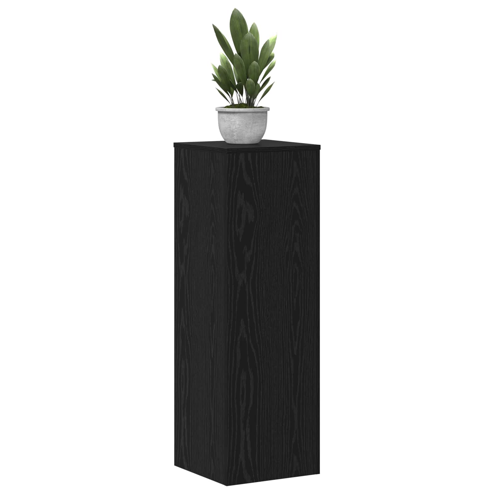 vidaXL Pflanzenständer 2 pcs Schwarz Eichen-Optik 33 x 33 x 100 cm