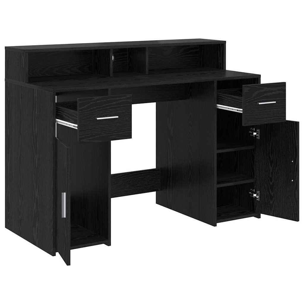 vidaXL Schreibtisch Schwarze Eiche 120 x 55 x 91 cm Holzwerkstoff