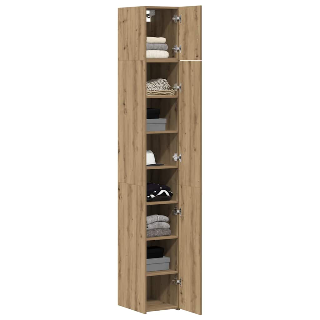 vidaXL Aufbewahrungsschrank 2 pcs Artisan-Eiche 30 x 42,5 x 225 cm