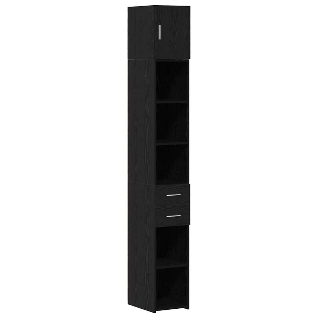 vidaXL Aufbewahrungsschrank mit Schubladen 2 pcs Schwarz Eichen-Optik