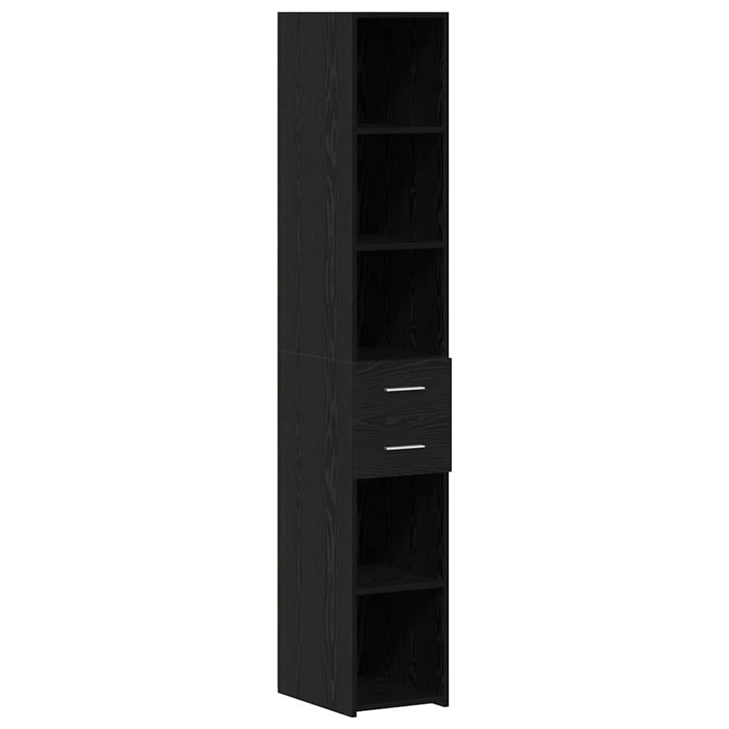 vidaXL Aufbewahrungsschrank mit Schubladen 2 pcs Schwarz Eichen-Optik
