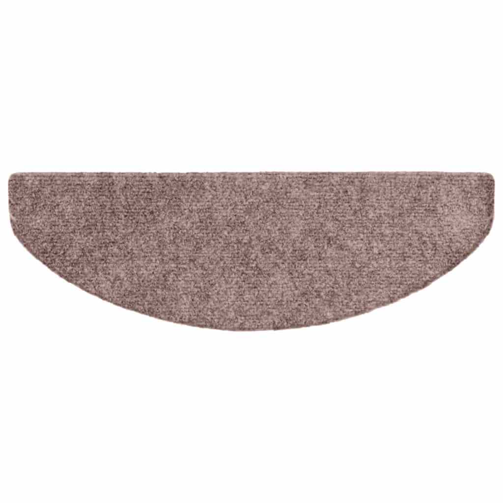 vidaXL Stufenmatten Selbstklebend 20 Stk. 65x21x4 cm Hellbraun Halbrund Groß