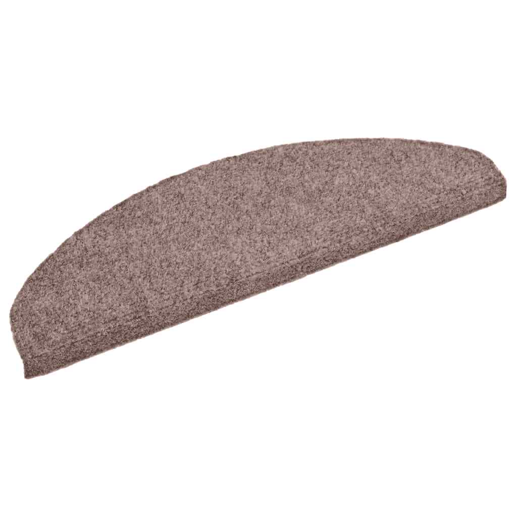 vidaXL Stufenmatten Selbstklebend 30 Stk. 65x21x4 cm Hellbraun Halbrund Groß