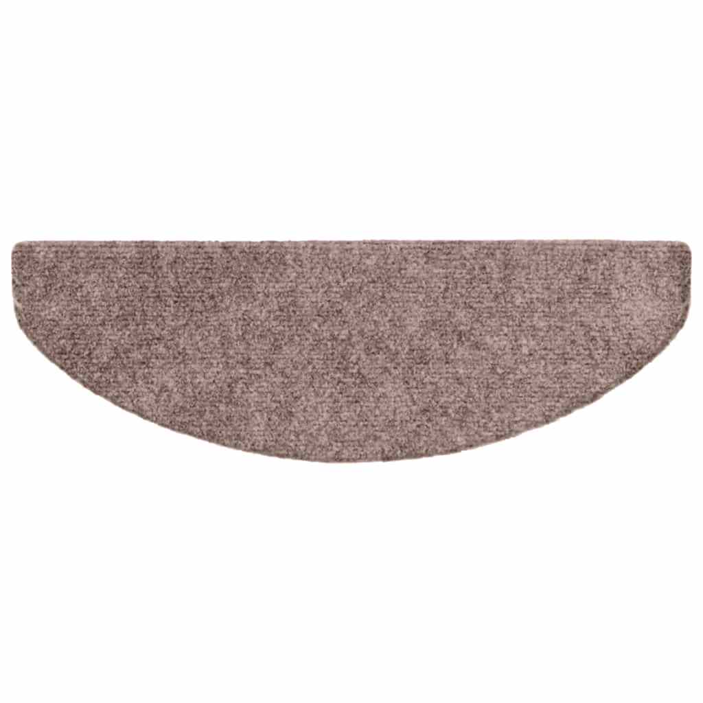 vidaXL Stufenmatten Selbstklebend 30 Stk. 65x21x4 cm Hellbraun Halbrund Groß