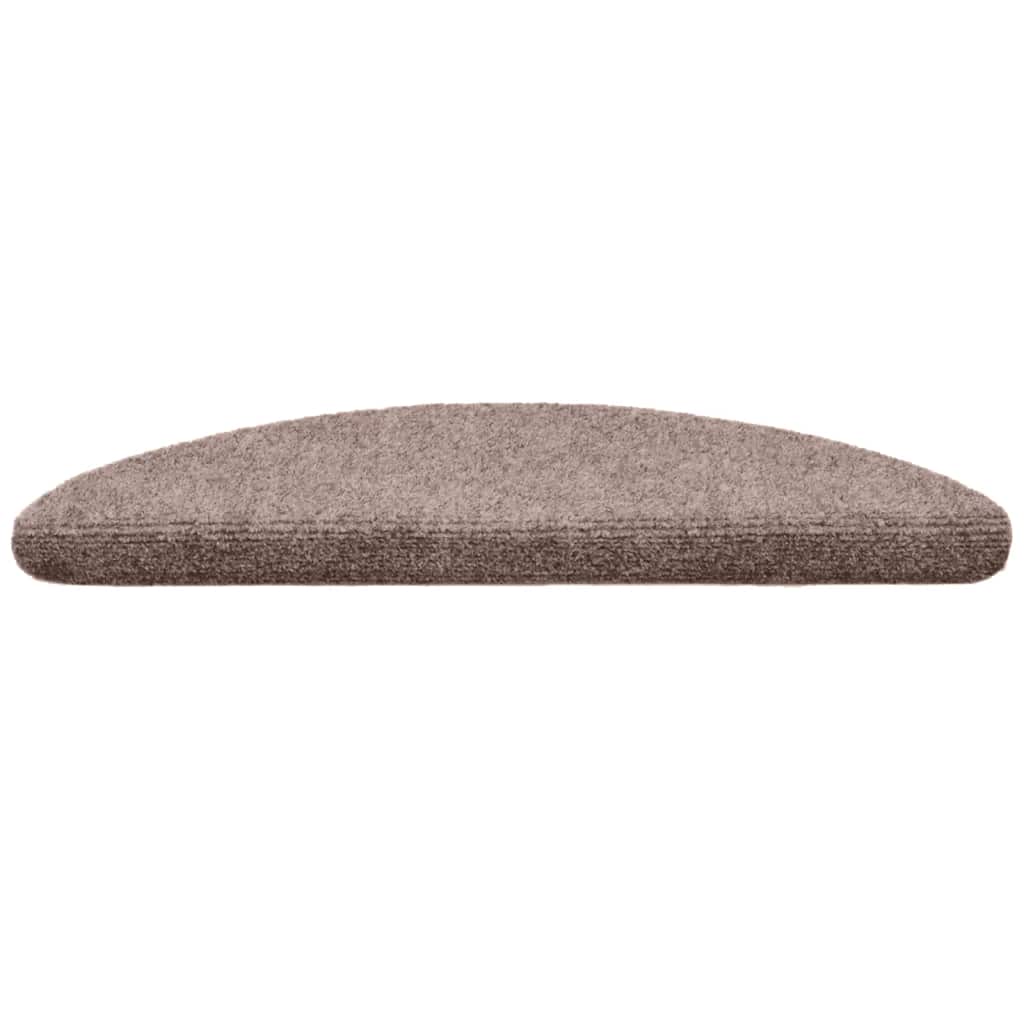 vidaXL Stufenmatten Selbstklebend 30 Stk. 56x17x3 cm Hellbraun Halbrund