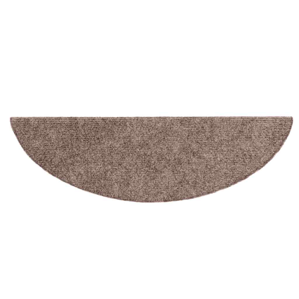 vidaXL Stufenmatten Selbstklebend 30 Stk. 56x17x3 cm Hellbraun Halbrund