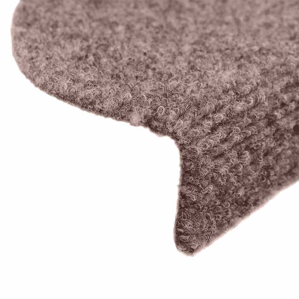vidaXL Stufenmatten Selbstklebend 30 Stk. 56x17x3 cm Hellbraun Halbrund