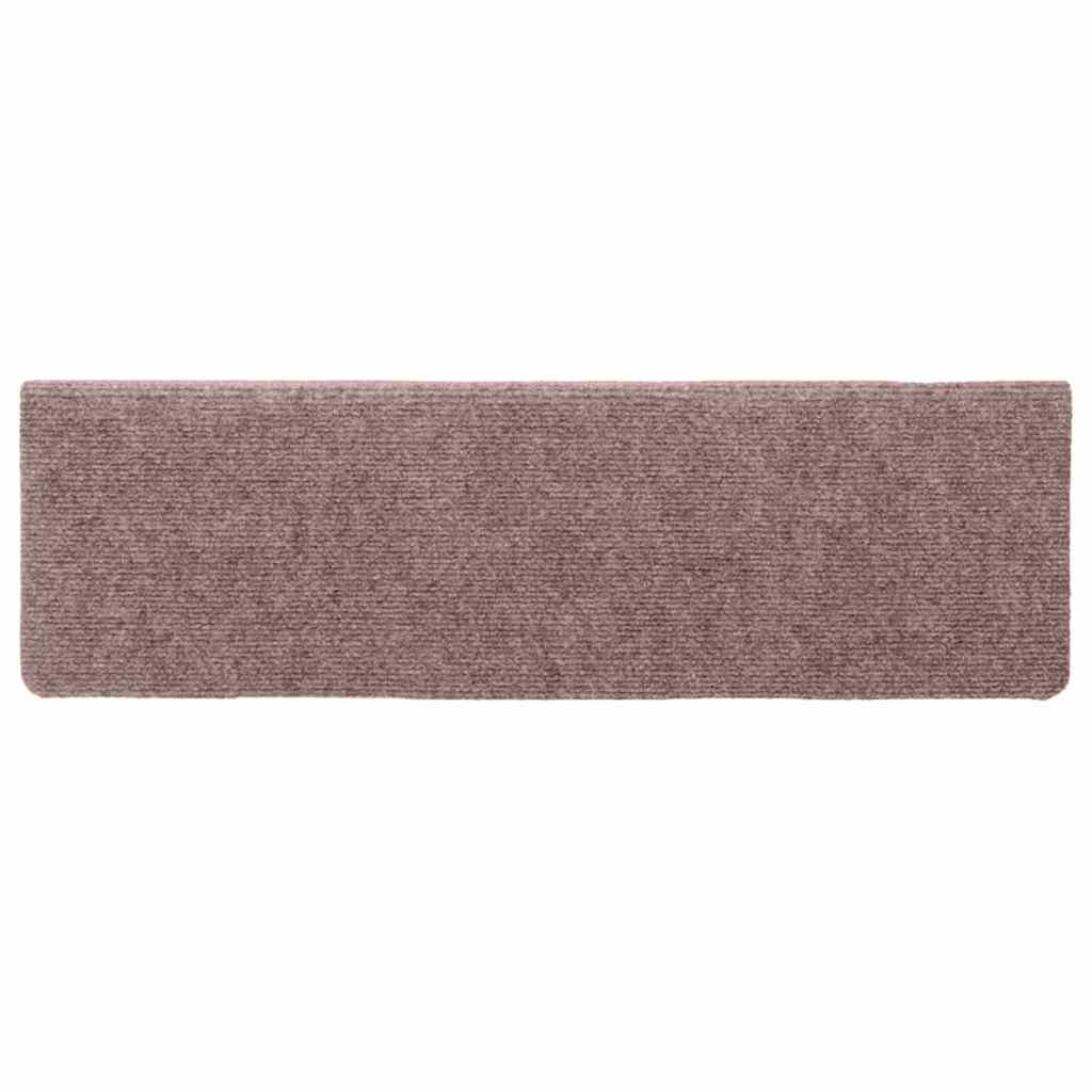 vidaXL Stufenmatten Selbstklebend 30 Stk. 65x21x4 cm Hellbraun Rechteckiger Rand