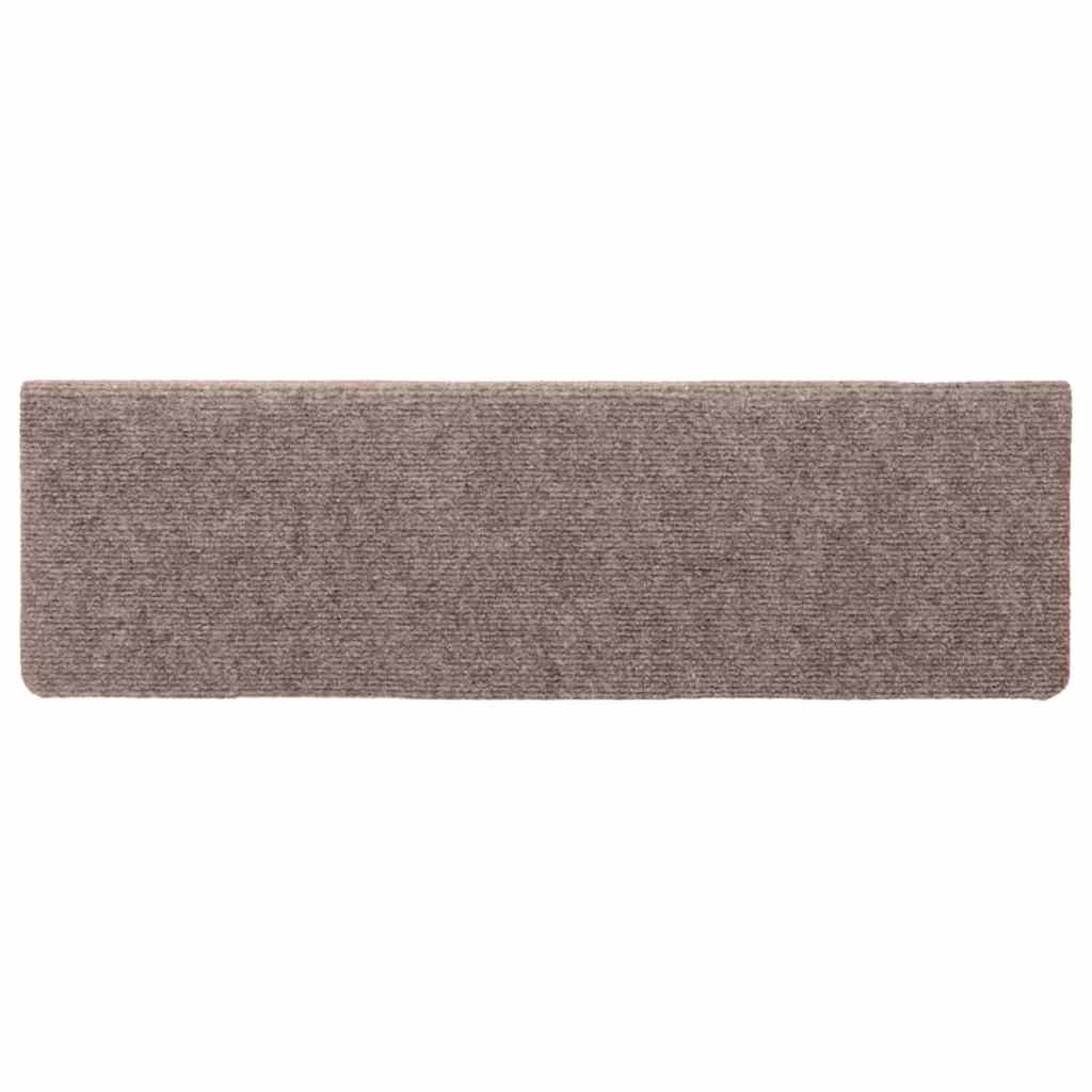 vidaXL Stufenmatten Selbstklebend 20 Stk. 65x21x4 cm Hellbraun Rechteckiger Rand