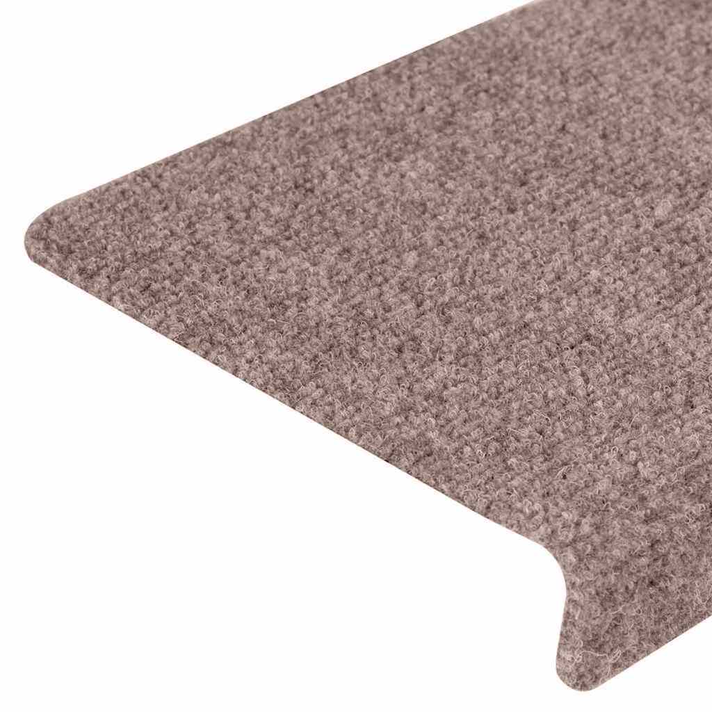 vidaXL Stufenmatten Selbstklebend 20 Stk. 65x21x4 cm Hellbraun Rechteckiger Rand