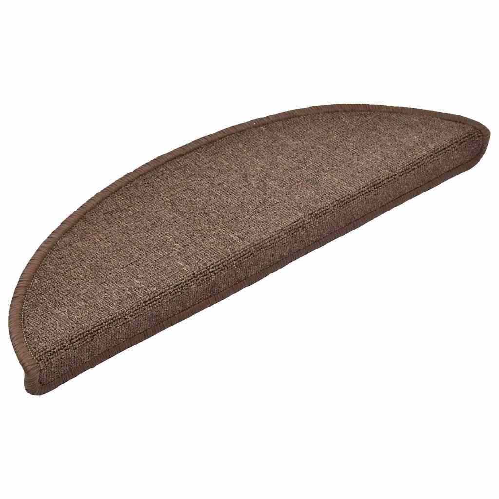 vidaXL Stufenmatten 30 Stk. 56x17x3 cm Kaffeebraun Halbrund