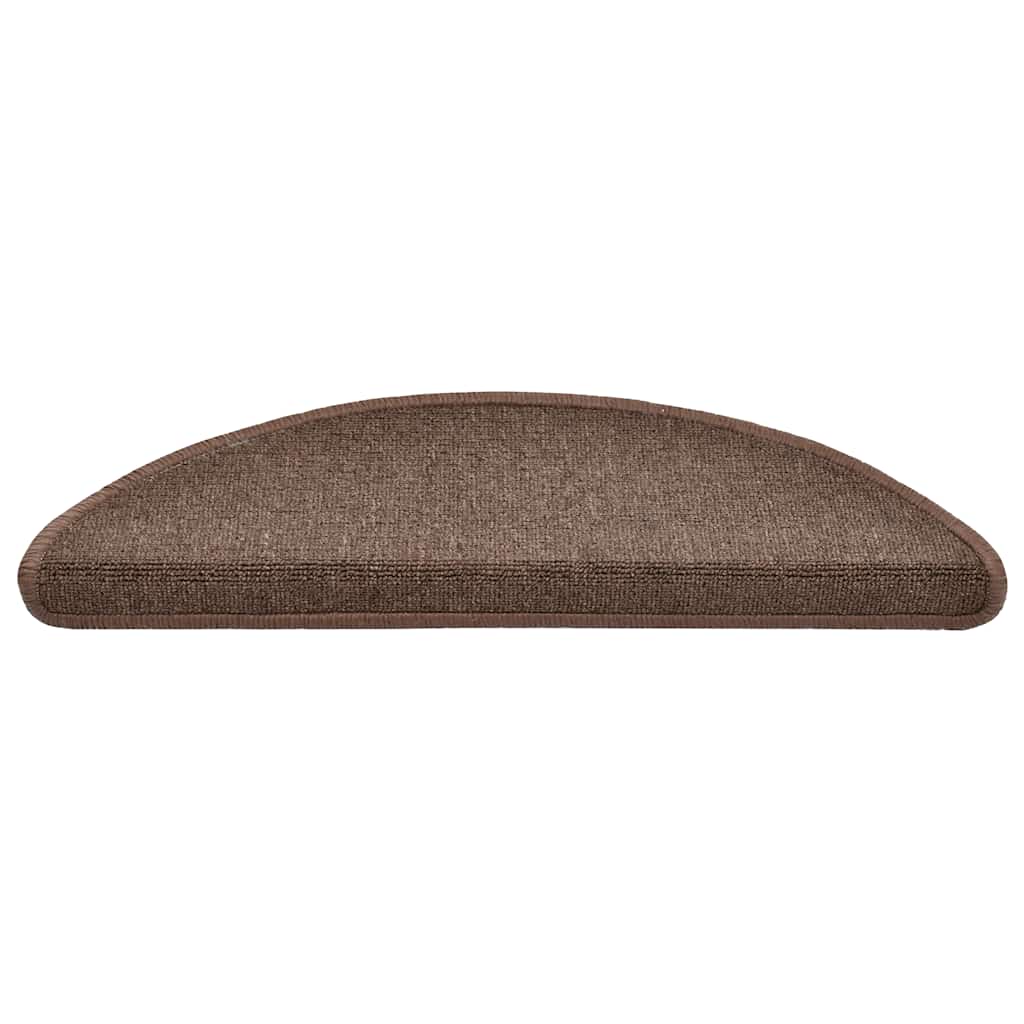 vidaXL Stufenmatten 30 Stk. 56x17x3 cm Kaffeebraun Halbrund