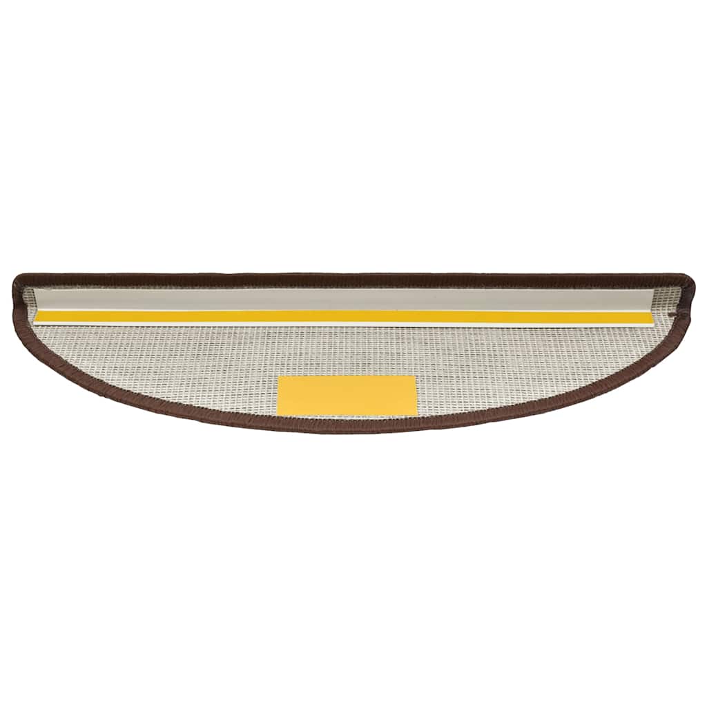 vidaXL Stufenmatten 30 Stk. 56x17x3 cm Kaffeebraun Halbrund