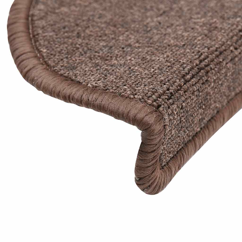 vidaXL Stufenmatten 30 Stk. 56x17x3 cm Kaffeebraun Halbrund