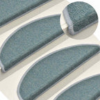 vidaXL Stufenmatten 30 Stk. 56x17x3 cm Seeblau Halbrund