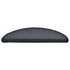 vidaXL Stufenmatten 30 Stk. 56x17x3 cm Dunkelgrau und Blau Halbrund