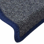 vidaXL Stufenmatten 30 Stk. 56x17x3 cm Dunkelgrau und Blau Halbrund